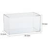 Caja de almacenamiento acrílica con tapa para escritorio, almacenamiento de cajas ciegas, cosméticos, papelería de oficina, caja de almacenamiento transparente a prueba de polvo