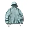 Sudadera con capucha para exteriores Black Fleet, Primavera y Otoño, Forro polar, Corte holgado, Absorbe la humedad, Secado rápido, Protección solar, Top funcional de manga larga 13599
