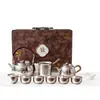 [Dropshipping] Conjunto de bule de titânio puro, conjunto de chá Kung Fu, para uso doméstico, portátil, adequado para acampamento ao ar livre e como presente empresarial