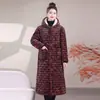 Chamarra de Algodón Gruesa y Cálida con Capucha de Franela Extra Larga Acolchada con Forro de Felpa Ropa de Trabajo Invierno Ropa para el Hogar Mujer