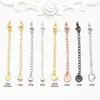 Fivela de Cobre em Ouro 14k Colar de Pérolas Pulseira Fivela de Disco de Amor Fivela Lagosta com Corrente de Extensão de Cauda Material para Acessórios DIY