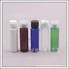 Botella azul con tapa abatible, 30 ml; botella negra de tapa tipo mariposa, botella de gel antibacterial; frasco de medicina líquida marrón, 30 ml; botella de loción blanca