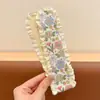 Tiara de Renda Colorida com Bolinhas Fofa para Meninas Estilo Coreano Estilo Ins~Adesivo Mágico Domador de Fios Soltos Tira Larga para Cabelo