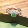 Anillo de Calabaza Verde Completo de Jadeíta Birmana Natural Grado A Vintage Exquisito Artículo de Riqueza Diversidad 9003