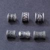 S999 Pie de Plata Mate Filigrana Antigua Moneda de Cobre Hueca Patrón Tejido de Loto Cuentas Cuentas de Plata Pulsera Manualidades DIY Accesorios de Plata