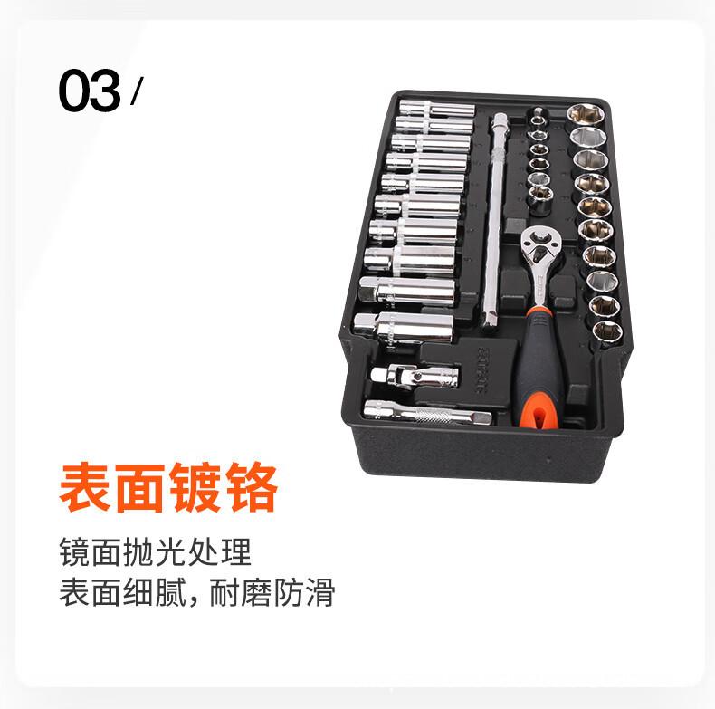钢盾31件套套筒棘轮扳手组套