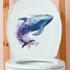 Nueva diversión-m76 dibujos animados acuarela ballena hogar fondo decoración baño inodoro pegatinas de pared