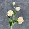 Simulação 4 cabeça eustoma de alta qualidade flor de seda decoração de casamento em casa buquê artesanal falso enfeites de flores atacado