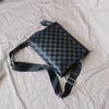 Bolso de Hombro Cuadros en Relieve 2024 Nuevo Bolso de Mano para Hombre Piel Suave Negro Bolso de Hombre Clásico Retro Bolso de Pinza de Piel Suave