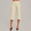 Pantalones Capris de Yoga Pierna Recta Arena Otoño Sueltos Control de Barriga Cintura Alta Secado Rápido Correr Fitness Deportes Longitud Media Mujer 7311