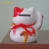 Adorno de Gato de la Fortuna de Cerámica de 4 pulgadas para Abundante Riqueza y Prosperidad, Alcancía de Bolsa de Dinero, Decoración para Coche y Tienda, Venta al por Mayor