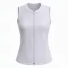 Novo Estilo Colete Esportivo Perfurado com Gola Alta com Zíper Completo Sem Mangas Stretch Colete de Corrida Roupa de Yoga Absorvente de Suor Roupas Esportivas para Fitness