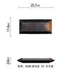 Vajilla de melamina dorada de malla negra, plato de sushi rectangular de estilo japonés, plato de plástico comercial de tienda de barbacoa de porcelana de imitación de alta calidad