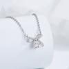 Colar de Laço Feminino Prata de Lei S925 Pingente Coração Pulsante Luxo Acessível de Ponta Design de Nicho Corrente Elegante para Clavícula