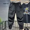 Calças Harem Respiráveis Versáteis Slim-Fit de Verão para Adolescentes Homens, Novo Estilo com Bolsos Grandes e Punhos, Calças Esportivas Casuais