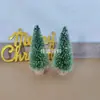 Árvore de Natal decorativa em miniatura, modelo Torre de Neve com Agulhas de Pinheiro, Verde Pinheiro, para mesa, 5-12,5 cm