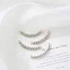 Colar Pingente em U Full Diamond Smile com Duas Argolas Acessório para Gola de Suéter de Lã Tricô Feminino
