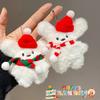 Decoración de Pastel de Navidad Lindo Bufanda Sonrojada Oso de Peluche Oso de Peluche Nochebuena Regalo de Navidad