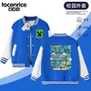 Jaqueta Infantil Minecraft Roupa Meninos Creeper Baseball Manga Longa Conjunto Primavera Outono Tendência