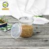 Latas de plástico PET de grado alimenticio transparentes selladas pequeñas mariscos latas transparentes recipiente latas vacías 500ml