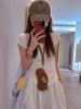 Top Básico Feminino Manga Curta Gola U Vazada Estilo Pura Sedução Moda Europeia Costurado Slim Fit Emagrecedor