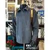 Sudadera retro americana para hombre, primavera y otoño, con cuello de solapa, mangas largas, jacquard de patrón de trigo, top moderno de peso pesado, cálido, versátil y a la moda