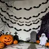Guirnalda de murciélagos negros para Halloween, decoración para ambiente de fiesta navideña, decoración de escaparate y sala de escape, guirnalda calada