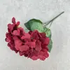 Flor de Hortensia Artificial con 5 Ramas y Pétalos Grandes, Flor de Seda para Boda y Decoración del Hogar, Adorno de Arreglo de Flores Falsas, Disponible en Múltiples Colores