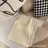 Chaleco Térmico de Otoño e Invierno con Cepillado, Cuello Halter, Almohadillas para el Pecho Integradas, Diseño Sexy y Hermoso en la Espalda, Capa Base para Protección contra el Frío y Calor
