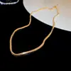 Déjame Brillar Collar Idéntico de Zhao Lusi y Xu Yan, Moderno y Versátil, Sencilla Cadena para Clavícula, Collar de Diseño Nicho para Mujeres