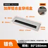 Caja de Rosca Amortiguadora de Aleación de Aluminio Cubierta de Agujero para Cables de Escritorio Computadora Escritorio Cuadrada