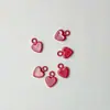 Colgante en Forma de Corazón, Encanto de Dibujos Animados Coloridos Pintado, Material DIY para Cadena de Teléfono, Accesorios de Joyería, Componentes de Aleación, Collar