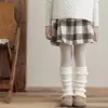 Zapatos Algodón Calentadores de Piernas para Niños Primavera y Otoño Calcetines con Volantes de Cachemira Estilo Coreano Ins Niña Bebé Otoño e Invierno Calcetines Lisos para Pantorrilla