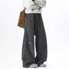 Pantalones Casuales de Pierna Recta Sueltos Estilo Americano con Forro de Terciopelo Espeso, Pantalones Largos Tie-dye Bordados Scimitar de Invierno para Hombres y Mujeres 2026