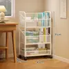 Estantería para Uso Doméstico, Librería de Múltiples Niveles para Montar en la Pared, Gabinete de Almacenamiento y Exhibición de Pie, Estante Móvil para Juguetes, Libros y Snacks para la Sala de Estar
