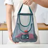 Bolsa suspensa para frutas e vegetais bolsa de rede para armazenamento de cebola gengibre alho bolsa de armazenamento doméstica oca respirável portátil de mão atacado