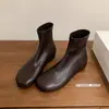 Dos tipos de botas: punta redonda, tacón grueso, aumento interno de altura, botas elásticas para mujer, botas ajustadas, tallas grandes 34-40