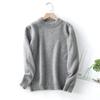 Transfronterizo Otoño e Invierno 2025 Nuevo Suéter Base de Punto Grueso de 7 Puntos Unisex Infantil de Cuello Alto y Medio Color Caramelo Estudiante