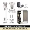 Riel de Puerta Plegable para Armario con Riel Inferior, Puerta Corredera Antidesprendimiento para Vestidor, Juego Completo de Accesorios de Ferretería para Riel Deslizante Colgante Plegable