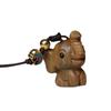 Sándalo Verde Tallado Adornos de Dumbo Colgante Elefante Auspicioso Llavero DIY Cadena para Teléfono Móvil Accesorios Artesanales de Madera