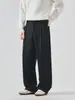 Roupas Masculinas Apo Negócios Transfronteiriços Casual Inverno Masculino Espesso Solto Reta Caimento Resistente a Amassados Calças de Lã