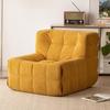 Venta Directa de Fábrica en Foshan Sofá de Esponja Completamente Comprimida Marco sin Huesos Silla de Ocio Pelo Sala de Estar Sofá de Pana Waffle