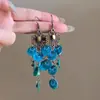 Pendientes Grandes de Flor Estilo Resort junto al Mar, Pendientes de Botón de Estrella de Rafia de Alta Gama de Venta Caliente, Pendientes Elegantes de Nicho