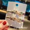Venta Directa de Fábrica Estilo Coreano Nuevo Pasador de Pelo de Cristal de Diamante Pin de Una Palabra Exquisito Pin de Strass para Flequillo Moda Clip para Dama