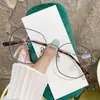Gafas de Marco de Seda Dorada Moda Joker de Venta Caliente Gafas para Miopía Pequeña de Rostro Plano Celebridad Cibernética Marco de Metal Lentes Planos en stock