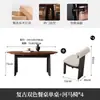 Conjunto de Mesa de Jantar e Cadeiras em Madeira Maciça Estilo Francês Meados do Século para Uso Doméstico, Mesa Quadrada e Redonda de Duplo Propósito, Mesa de Jantar Dobrável Economizadora de Espaço para Apartamentos Pequenos