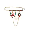 Broche de Natal acessórios de roupa Papai Noel boneco de neve guirlanda pino de lapela diamante em estoque atacado