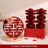 Adornos de Bola de Panal con Caracteres de Doble Felicidad para Decoración de Habitación de Boda, Decoraciones de Mesa de Compromiso y Colección de Artículos de Boda 3D de Doble Felicidad