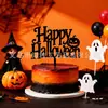 Morcego de Halloween Marcação a Laser Acrílico de Camada Dupla Inserção para Bolo Festa de Sobremesa Festa Suprimentos Desconto por Grande Quantidade