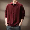 Suéter de punto de alta gama estilo "old money", maduro y cómodo con cuello de gaviota para hombre, top casual americano de otoño e invierno